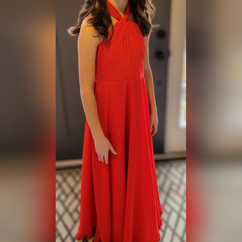 Elegant Red Kids Dress halter top JJs House